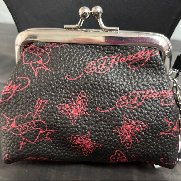 Ed Hardy Crossbody Coin Purse - Picture 2 of 6